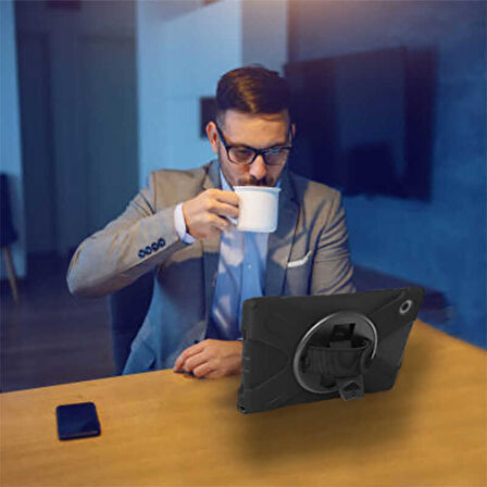 Samsung Galaxy Tab A8 10.5 SM-X200 2021 Kılıf Defender Askılı Zırhlı Tank Case