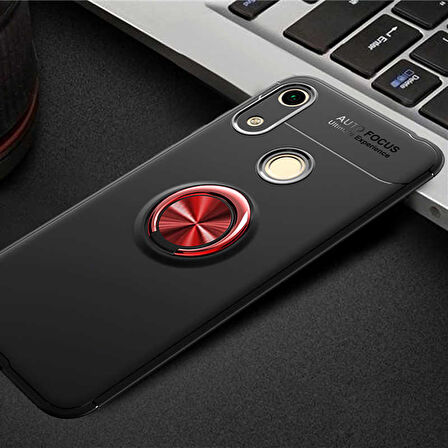 Huawei Honor 8A Kılıf Yüzüklü Magnetli Ravel Case