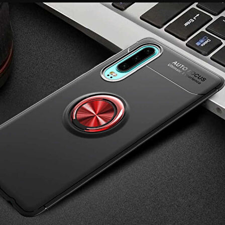 Huawei P30 Kılıf Yüzüklü Magnetli Ravel Case