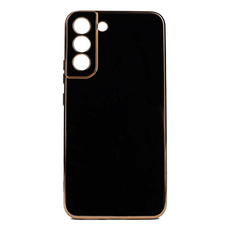 Samsung Galaxy S22 Plus Kılıf Köşeli Altın Model Kapak