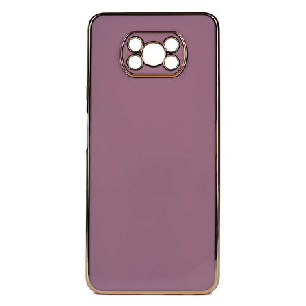Xiaomi Poco X3 Kılıf Köşeli Altın Model Kapak