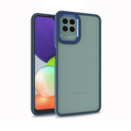 Samsung Galaxy A12 Kılıf Kamera Nikelaj Kenar Renkli Kapak