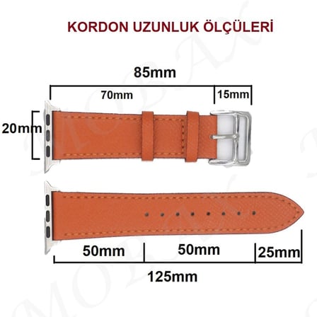 Apple Watch 10 42mm - 38/40/41mm Kordon Deri Hermes Kordon 2/3/4/5/6/se/7/8/9