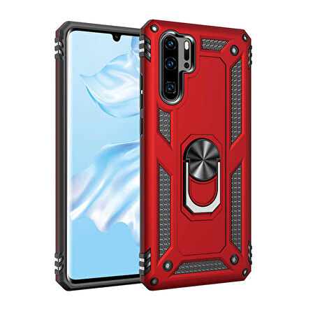 Huawei P30 Pro Kılıf Yüzüklü Zırh Tank Vega