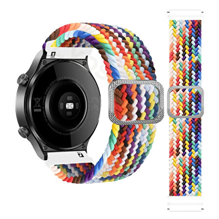 Huawei Watch 3 GT GT2 GT2e GT3 GT4 GT5 Pro 46mm Ultimate SE Elite Kordon Örgü Tokalı Kordon