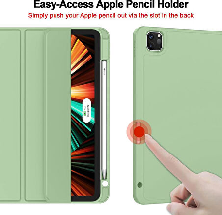 Apple iPad Pro 12.9 4. Nesil ve 3. Nesil Kılıf Pen Charge Kalem Bölmeli 2018 - 2020