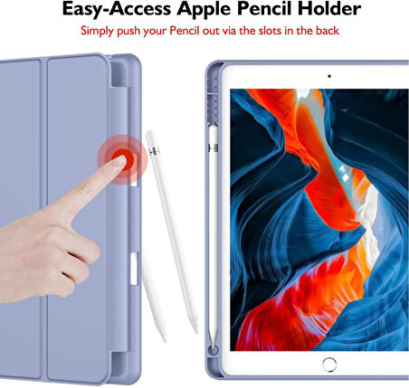 Apple iPad 8. Nesil 10.2" Kılıf Kalem Bölmeli Smart Case A2270 A2428 A2429 A2430