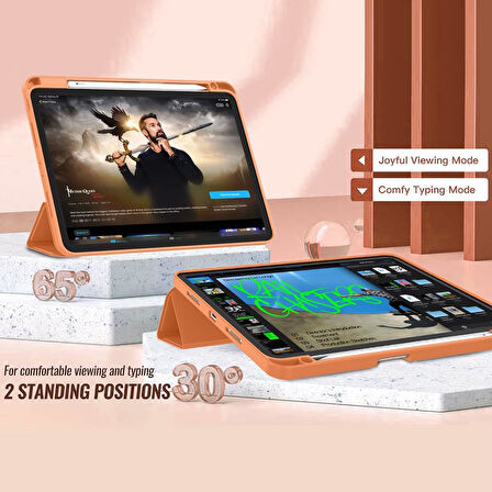 Apple iPad Pro 11 1/2/3/4. Nesil Kılıf Pen Charge Kalem Bölmeli 2018-2023