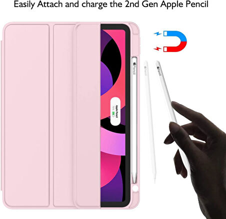 Apple iPad Air 4/5. Nesil 10.9" Kılıf Pen Charge Kalem Bölmeli (10.Nesil Değildir)
