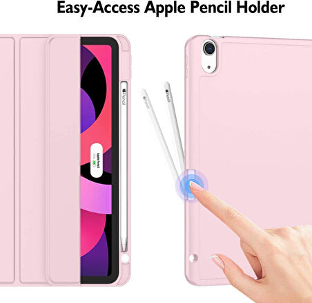 Apple iPad Air 4/5. Nesil 10.9" Kılıf Pen Charge Kalem Bölmeli (10.Nesil Değildir)