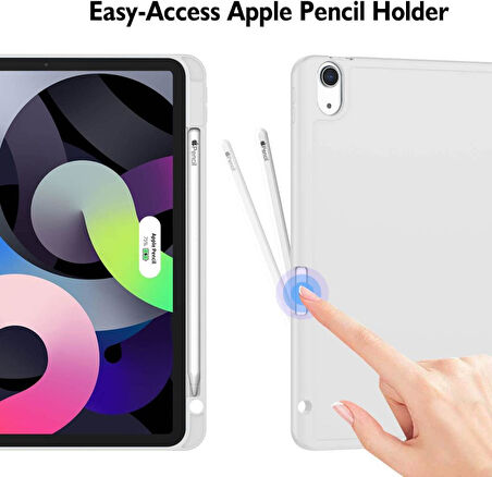 Apple iPad Air 4/5. Nesil 10.9" Kılıf Pen Charge Kalem Bölmeli (10.Nesil Değildir)