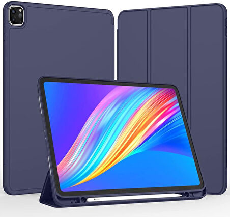 Apple iPad Pro 12.9 3. 4. 5. 6. Nesil Kılıf Kalem Bölmeli Smart Case