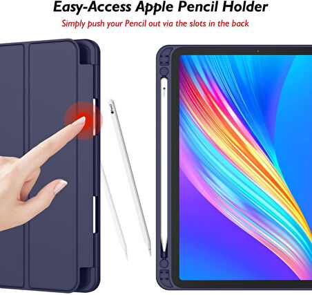Apple iPad Pro 12.9 3. 4. 5. 6. Nesil Kılıf Kalem Bölmeli Smart Case