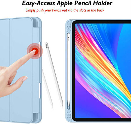 Apple iPad Pro 12.9 3. 4. 5. 6. Nesil Kılıf Kalem Bölmeli Smart Case