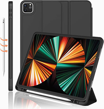Apple iPad Pro 11 3. Nesil 4. Nesil Kılıf Kalem Bölmeli Smart Case 2020-2023