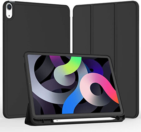 Apple iPad Air 4/5. Nesil 10.9 Kılıf Kalem Bölmeli Smart Case A2072 (10.Nesil Değildir)
