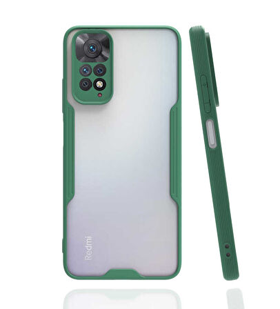 Xiaomi Redmi Note 11 Global Kılıf Kenar Renkli Kamera Korumalı Mat Kapak