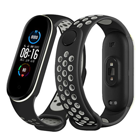 Xiaomi Mi Band 5 / 6 Kordon Delikli Spor Kordon