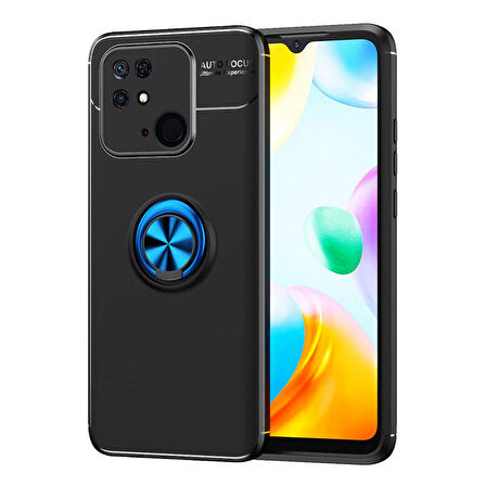 Xiaomi Poco C40 Kılıf Yüzüklü Magnetli Ravel Case Kapak
