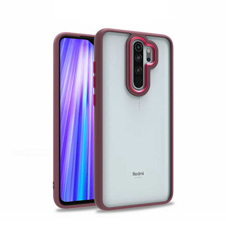 Xiaomi Redmi Note 8 Pro Kılıf Kamera Nikelaj Kenar Renkli Kapak