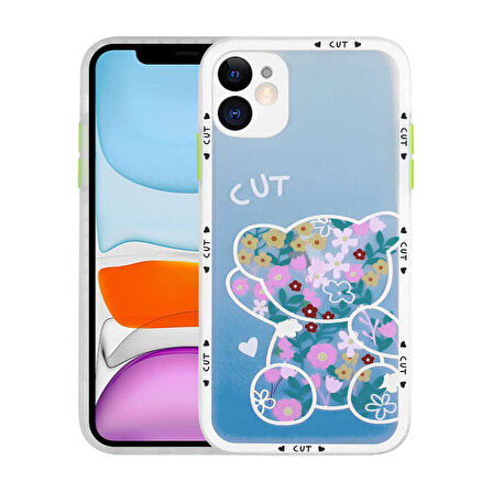 Apple iPhone 11 Kılıf Kamera Korumalı Desenli Sert Hess Kapak