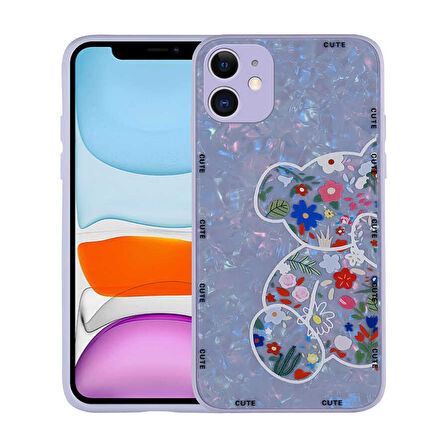 Apple iPhone 12 Kılıf Mumila Desenli Silikon Kapak