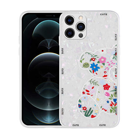 Apple iPhone 12 Pro Max Kılıf Mumila Desenli Silikon Kapak