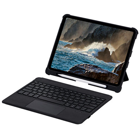 Apple iPad 8. Nesil 10.2 Kılıf Led Işıklı Magnetik Standlı Klavyeli Kılıf A2270 A2428 A2429 A2430