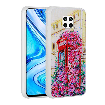Xiaomi Redmi Note 9 Pro Kılıf Simli Desenli Kamera Korumalı Kapak