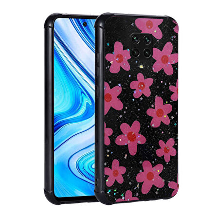 Xiaomi Redmi Note 9 Pro Kılıf Simli Desenli Kamera Korumalı Kapak