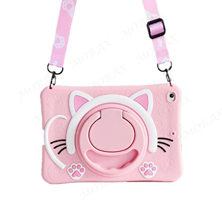 Samsung Galaxy Tab A7 10.4 T500 T505 T507 Kılıf Cute Dolls Standlı Eğlenceli 3D Karekterli Çocuk Kılıfı