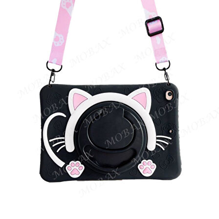 Apple iPad 6. Nesil 9.7" 2018 Kılıf Cute Dolls Standlı Eğlenceli 3D Karekterli Çocuk Kılıfı A1893 A1954