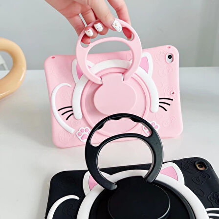 Apple iPad 6. Nesil 9.7" 2018 Kılıf Cute Dolls Standlı Eğlenceli 3D Karekterli Çocuk Kılıfı A1893 A1954