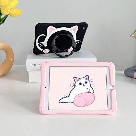 Apple iPad 6. Nesil 9.7" 2018 Kılıf Cute Dolls Standlı Eğlenceli 3D Karekterli Çocuk Kılıfı A1893 A1954