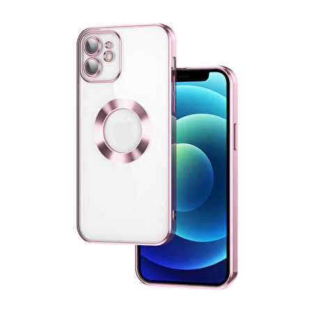 Apple iPhone 11 Kılıf Kamera Korumalı Logo Gösteren Şeffaf Kapak