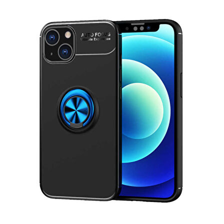 Apple iPhone 14 Kılıf Yüzüklü Magnetli Ravel Case Kapak