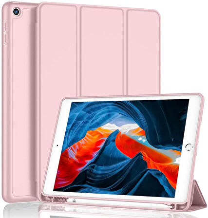 Samsung Galaxy Tab S6 Lite 2024 P620 P610 Kılıf Kalem Bölmeli Smart Case 13-15-17