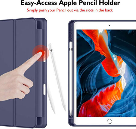 Samsung Galaxy Tab A8 10.5 SM-X200 X205 X207 Kılıf Kalem Bölmeli Smart Case