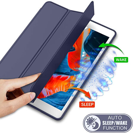 Samsung Galaxy Tab A8 10.5 SM-X200 X205 X207 Kılıf Kalem Bölmeli Smart Case