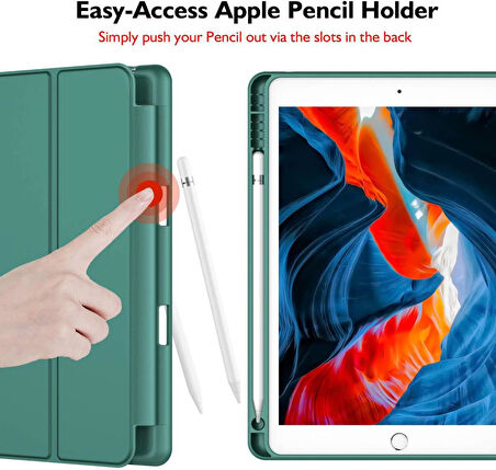 Samsung Galaxy Tab A8 10.5 SM-X200 X205 X207 Kılıf Kalem Bölmeli Smart Case