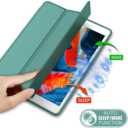 Samsung Galaxy Tab A8 10.5 SM-X200 X205 X207 Kılıf Kalem Bölmeli Smart Case