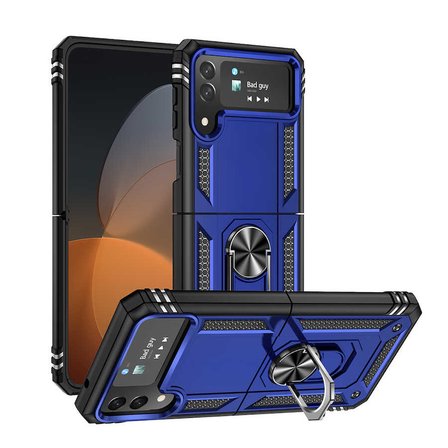 Samsung Galaxy Z Flip 4 Kılıf Yüzüklü Zırh Tank Vega