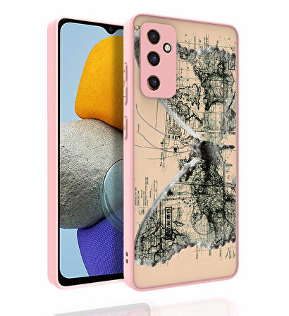 Samsung Galaxy M23 Kılıf Desenli Parlak Nora Kapak