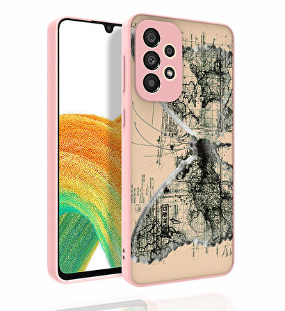 Samsung Galaxy A33 5G Kılıf Desenli Parlak Nora Kapak