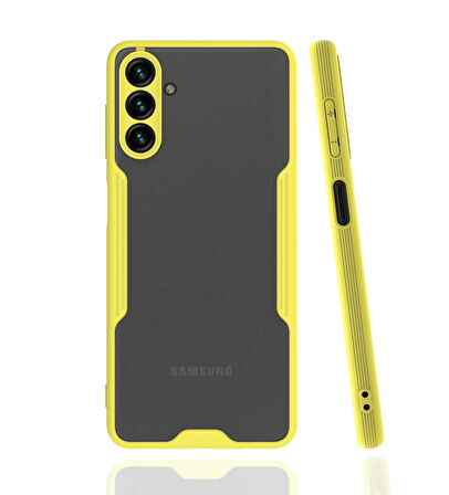 Samsung Galaxy A04S Kılıf Kenar Renkli Kamera Korumalı Mat Kapak