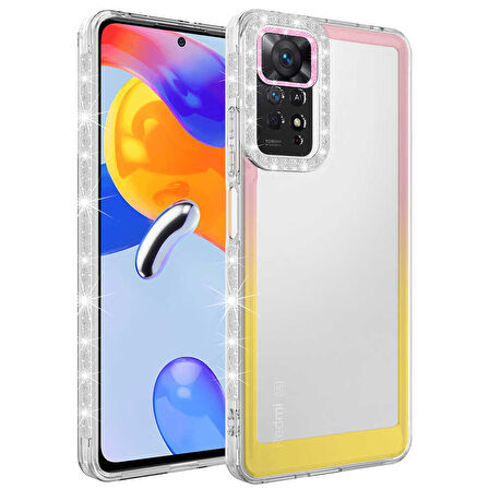 Xiaomi Redmi Note 11 Pro 5G Kılıf Simli Renk Geçişli Park Kapak