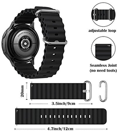 Huawei Watch 3 GT GT2 GT2e GT3 GT4 GT5 Pro 46mm Ultimate SE Elite Kordon Ocean Silikon Kordon 22mm