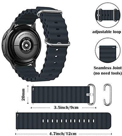 ​​Amazfit Pace GTR 2 2E Lite 47mm Kordon Ocean Silikon Kordon 22mm