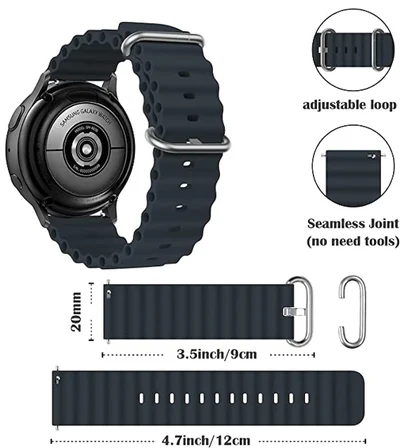 Xiaomi Redmi Watch 5 Active/Lite Haylou Solar LS05 Kordon Ocean Silikon Kordon 22mm
