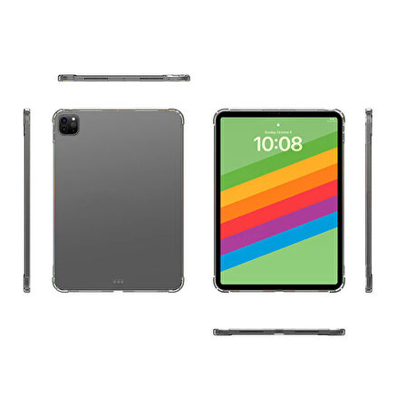 Apple iPad Pro 13 inç M4 2024 Kılıf Darbelere Dayanıklı Şeffaf Kapak A2925 A2926 A3007